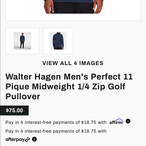 Men’s Walter Hagen Golf XL 1/4-Zip Pullover - Picture 8 of 8